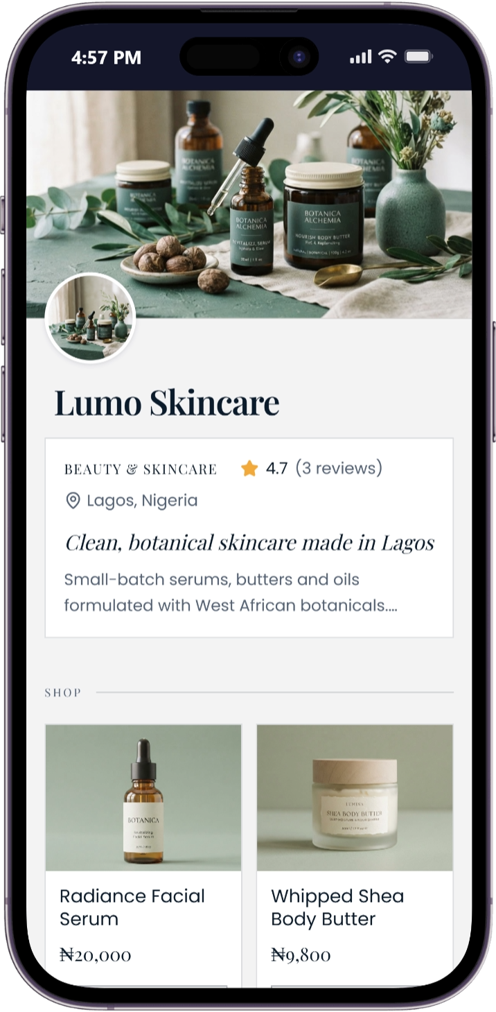 Lumo Skincare's free storefront